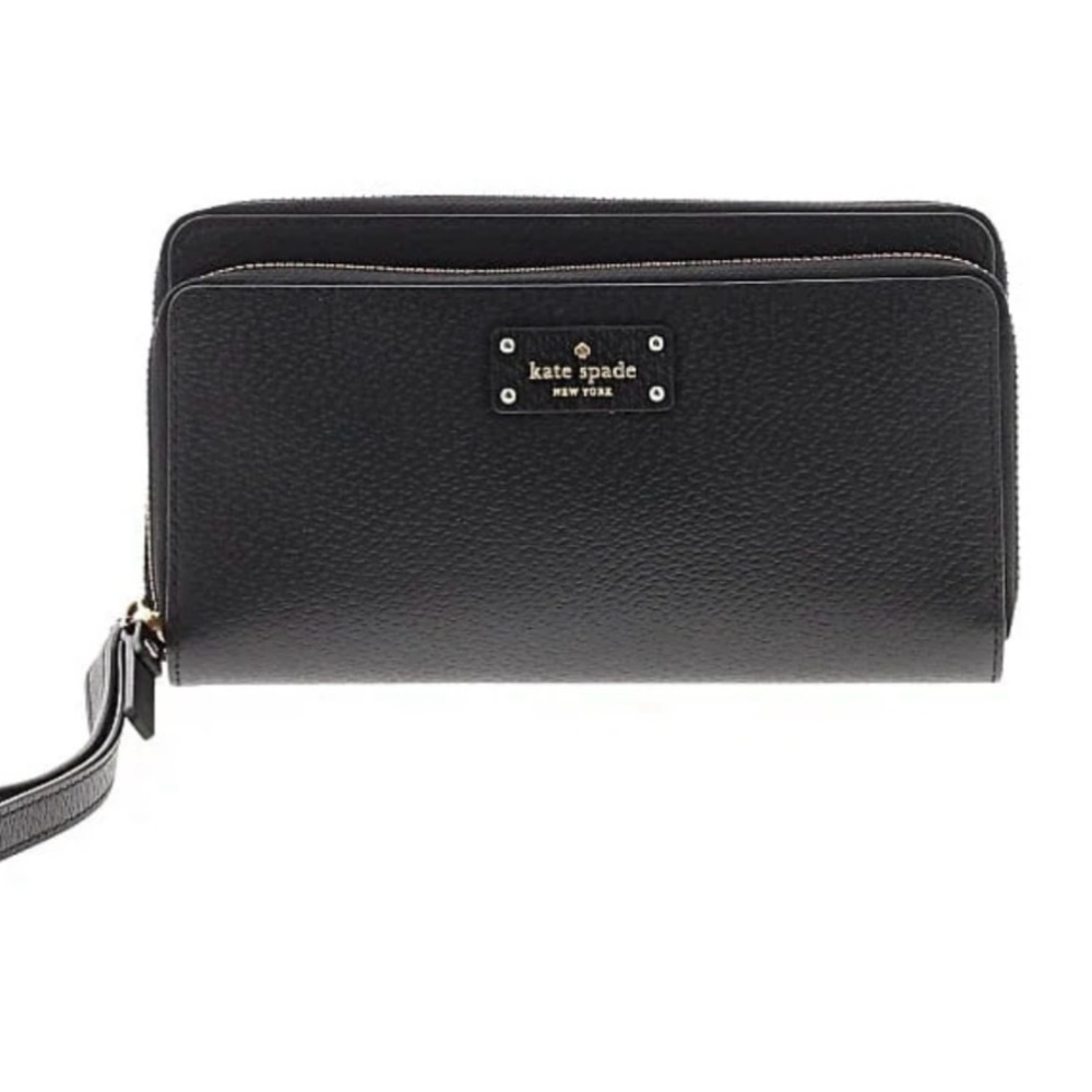 Kate Spade Black Pebbled Leather Clutch